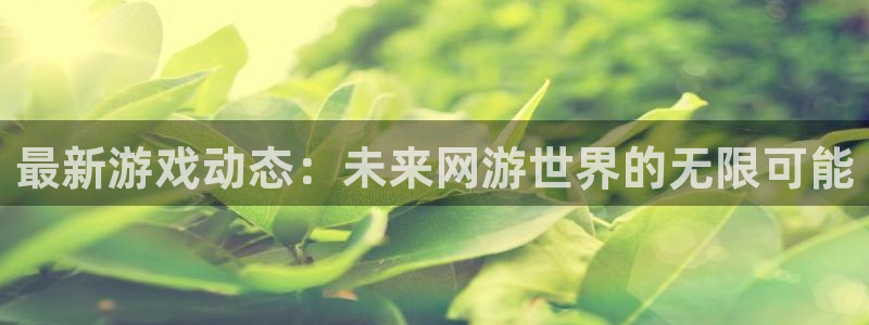 辉达娱乐注册官方登录app：最新游戏动态：未来网游世界的无限